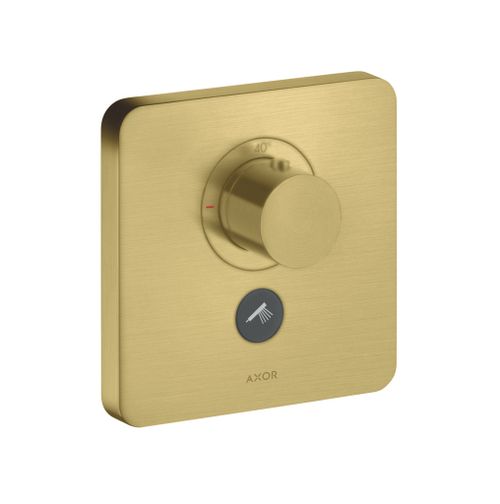 AXOR-HG-AXOR-ShowerSelect-Thermostat-HighFlow-Unterputz-softcube-fuer-1-Verbraucher-und-einen-zusaetzlichen-Abgang-Brushed-Brass-36706950 gallery number 1